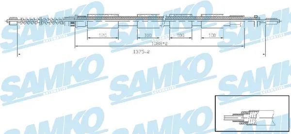 Cable Pull, parking brake (C0610B)