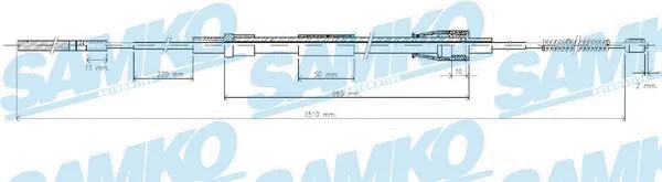 Cable Pull, parking brake (C0962B)