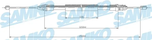Cable Pull, parking brake (C0710B)