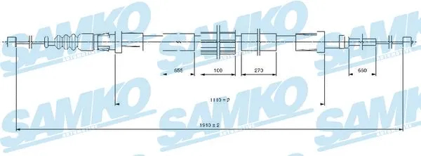 Cable Pull, parking brake (C1687B)