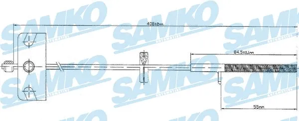 Cable Pull, parking brake (C0840B)