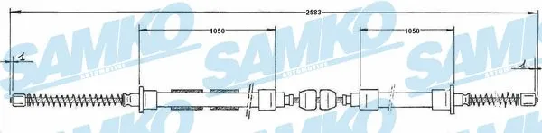 Cable Pull, parking brake (C0605B)