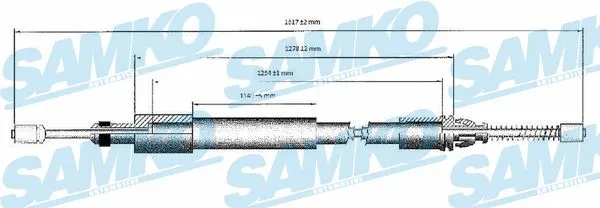 Cable Pull, parking brake (C0975B)