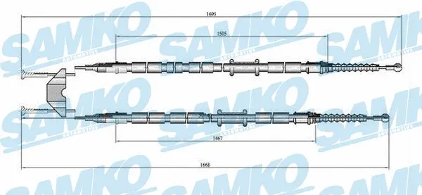 Cable Pull, parking brake (C0538B)