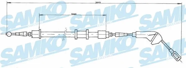 Cable Pull, parking brake (C0580B)