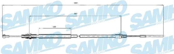 Cable Pull, parking brake (C0214B)