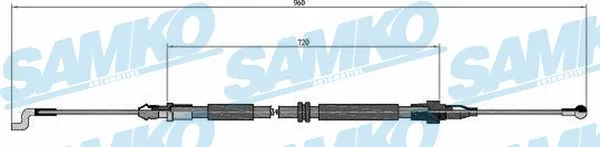 Cable Pull, parking brake (C0973B)