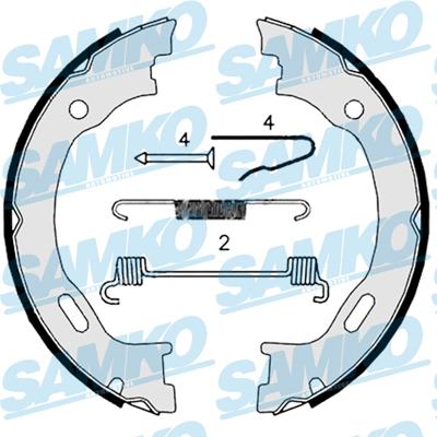 Brake Shoe Set, parking brake (88719)