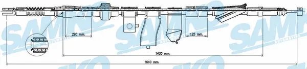 Cable Pull, parking brake (C1298B)