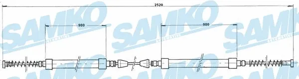 Cable Pull, parking brake (C0162B)