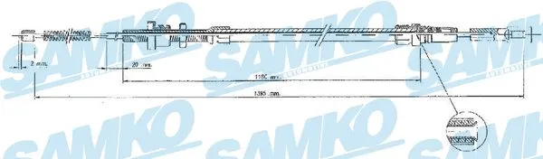 Cable Pull, parking brake (C0091B)