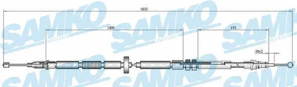 Cable Pull, parking brake (C0052B)