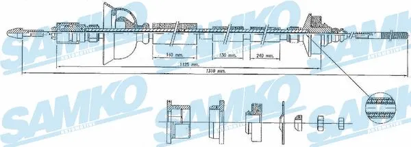 Cable Pull, clutch control (C0315C)