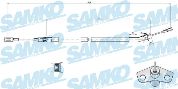 Cable Pull, parking brake (C0448B)