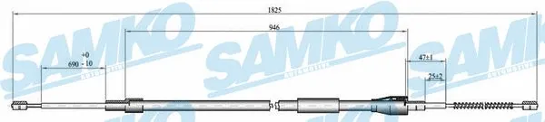 Cable Pull, parking brake (C0815B)