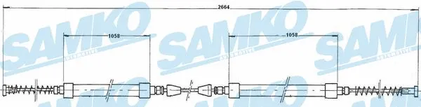 Cable Pull, parking brake (C0161B)