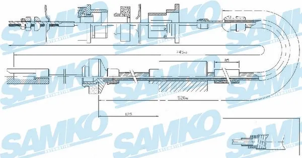 Cable Pull, clutch control (C0335C)