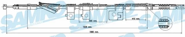 Cable Pull, parking brake (C0310B)