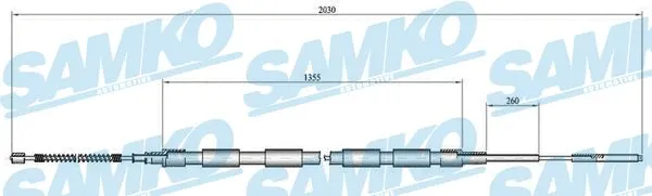 Cable Pull, parking brake (C0302B)