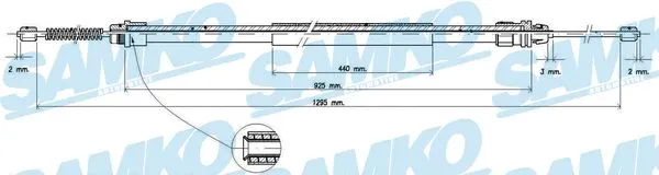 Cable Pull, parking brake (C0740B)
