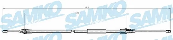 Cable Pull, parking brake (C0690B)