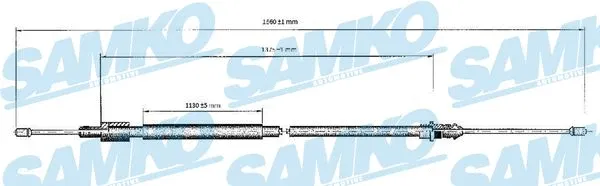Cable Pull, parking brake (C0120B)
