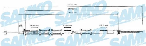 Cable Pull, parking brake (C1321B)
