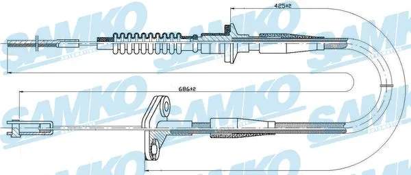 Cable Pull, clutch control (C0121C)