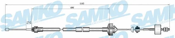 Cable Pull, clutch control (C0277C)