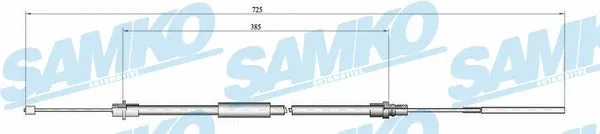Cable Pull, parking brake (C0650B)
