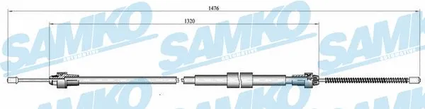 Cable Pull, parking brake (C0137B)