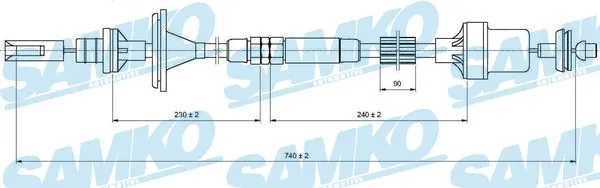 Cable Pull, clutch control (C0213C)