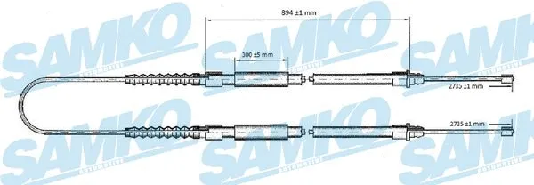 Cable Pull, parking brake (C0174B)