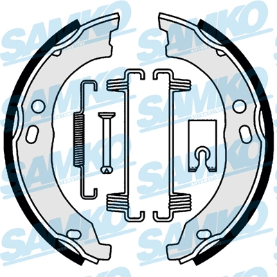 Brake Shoe Set, parking brake (81003)