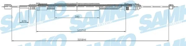 Cable Pull, parking brake (C0704B)