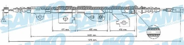 Cable Pull, parking brake (C0480B)
