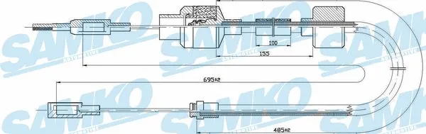 Cable Pull, clutch control (C0522C)