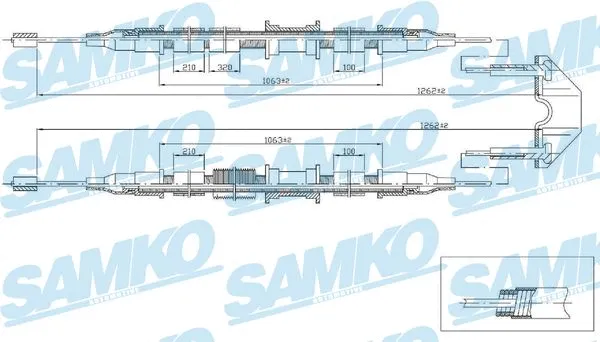 Cable Pull, parking brake (C0536B)