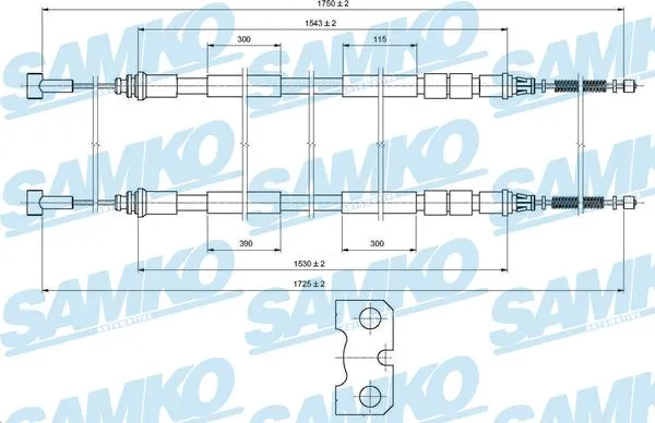 Cable Pull, parking brake (C0232B)