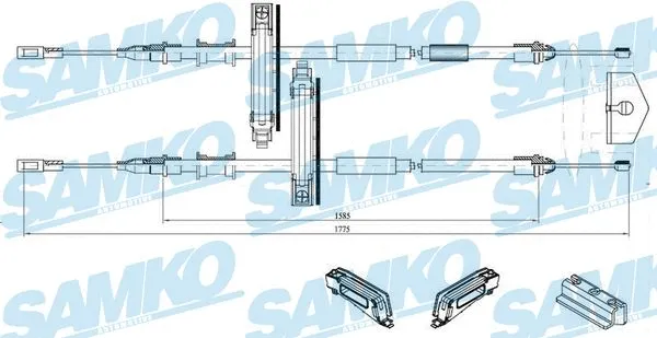 Cable Pull, parking brake (C0224B)