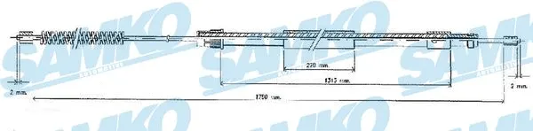 Cable Pull, parking brake (C0096B)