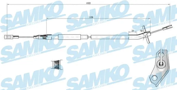 Cable Pull, parking brake (C0445B)