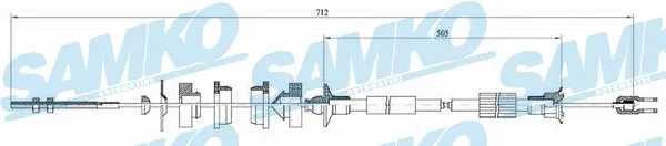 Cable Pull, clutch control (C0005C)