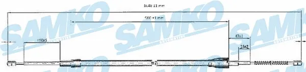 Cable Pull, parking brake (C0812B)