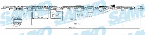 Cable Pull, parking brake (C0309B)
