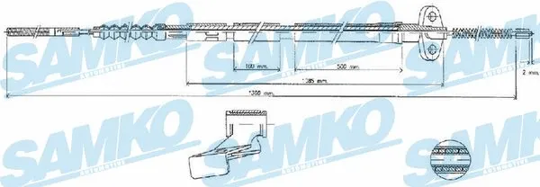 Cable Pull, parking brake (C0493B)