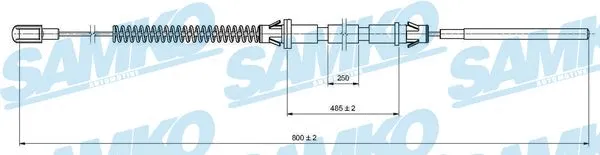 Cable Pull, parking brake (C0574B)