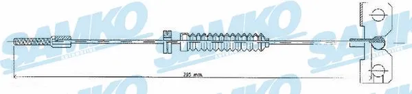 Cable Pull, parking brake (C1066B)