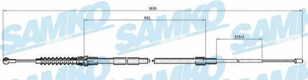 Cable Pull, parking brake (C1098B)