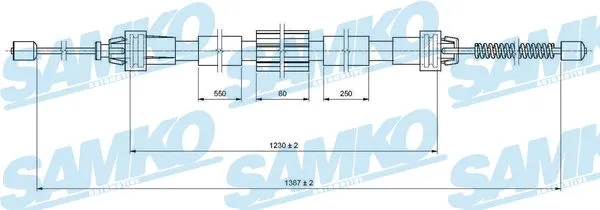 Cable Pull, parking brake (C0468B)